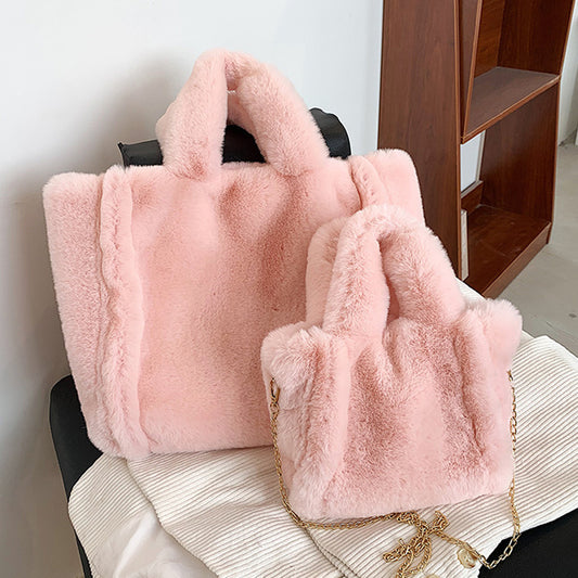 Winter Bags Chain Plush Handbag Totes Women Shoulder Bag - The Number 1 Things