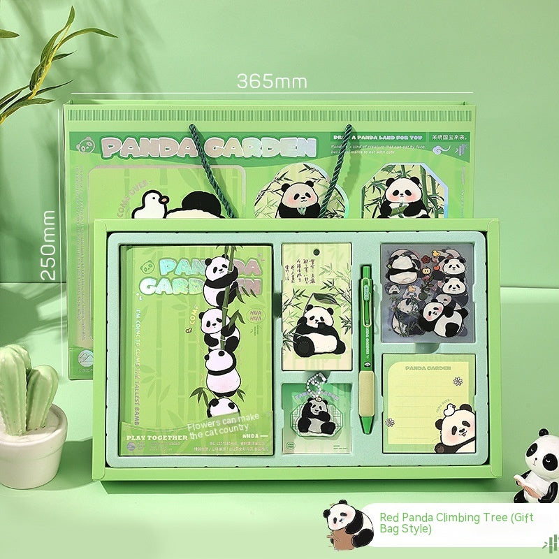 Flower Panda Series Hand Account Gift Box Stationery Suit