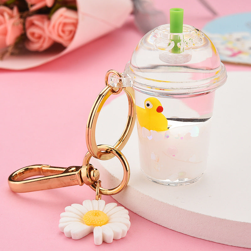 Acrylic Milk Bottle Simulation Milk Tea Cup Keychain - The Number 1 Things