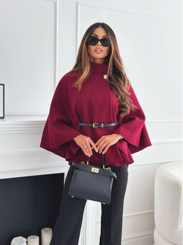 Batwing Sleeves Cloak Top With Belt Fashion Wears For Women - The Number 1 Things