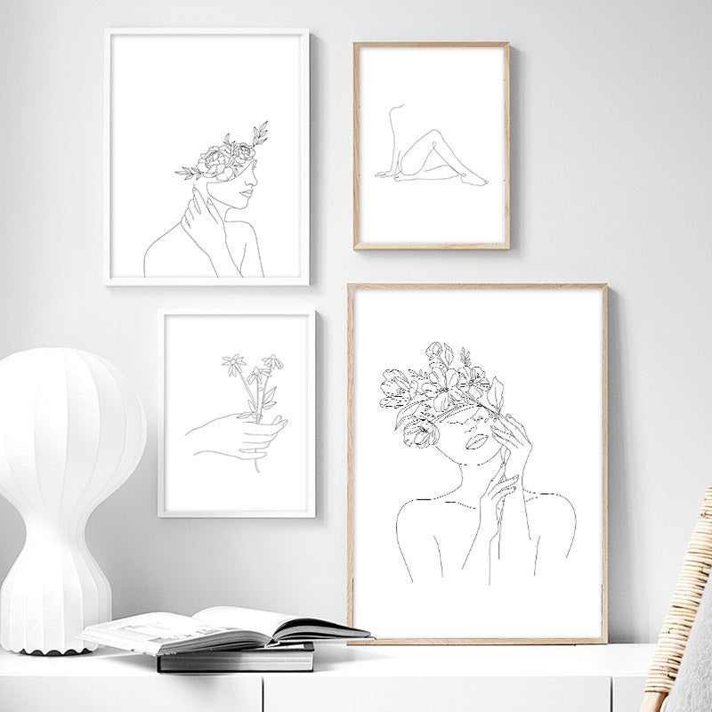 Abstract Botanical Canvas Drawing Style Home Decor - The Number 1 Things