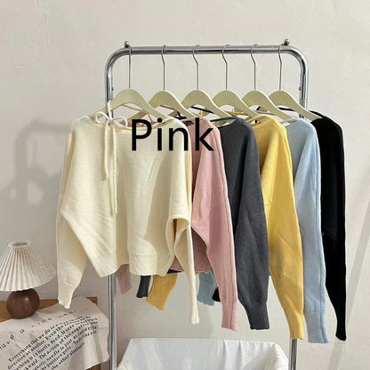 Simple Fashion Design Halter Tied Long Sleeves Sweater