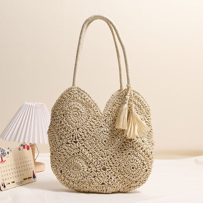 Hollow Tassel Straw Bag Large Capacity Shoulder Woven Bag - The Number 1 Things