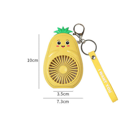 Cartoon Keychain Cute Fruit USB Charging Mini Fan - The Number 1 Things