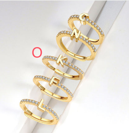 S925 Sterling Silver New Style Micro-inlaid Letters Ring - The Number 1 Things