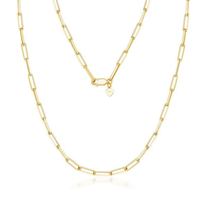 S925 Silver Plated Geometric Ellipse Long And Thick Necklace - The Number 1 Things