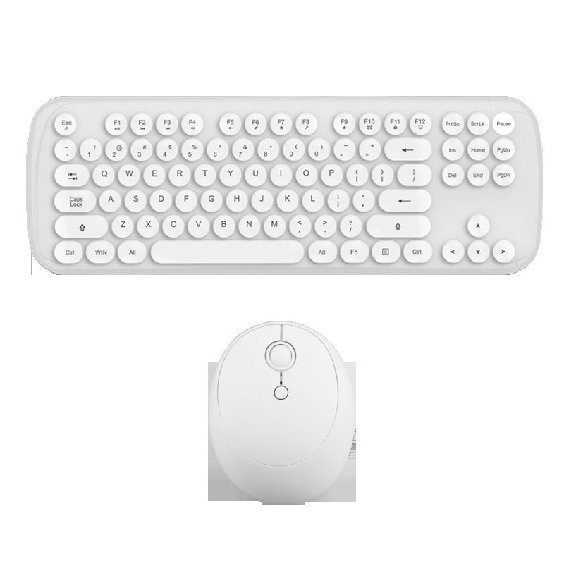 Cute Wireless Keyboard And Mouse Set In Soft Color Options