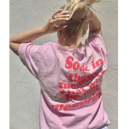 Women's Fashion Monogram Floral T-shirt