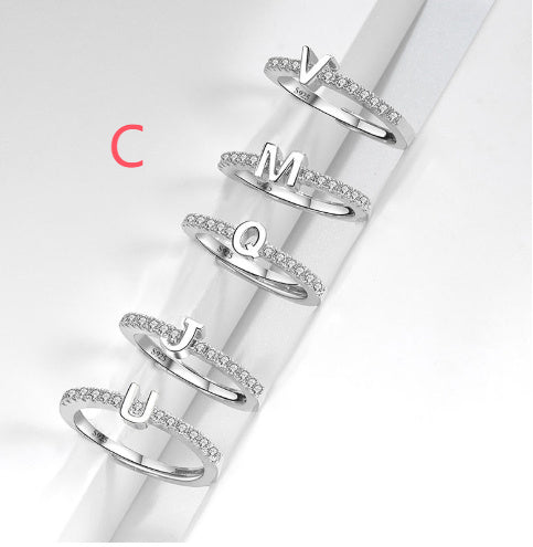 S925 Sterling Silver New Style Micro-inlaid Letters Ring - The Number 1 Things