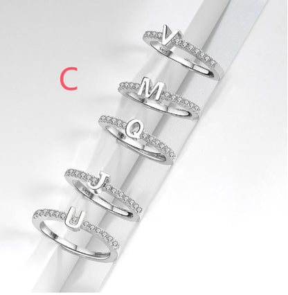 S925 Sterling Silver New Style Micro-inlaid Letters Ring - The Number 1 Things