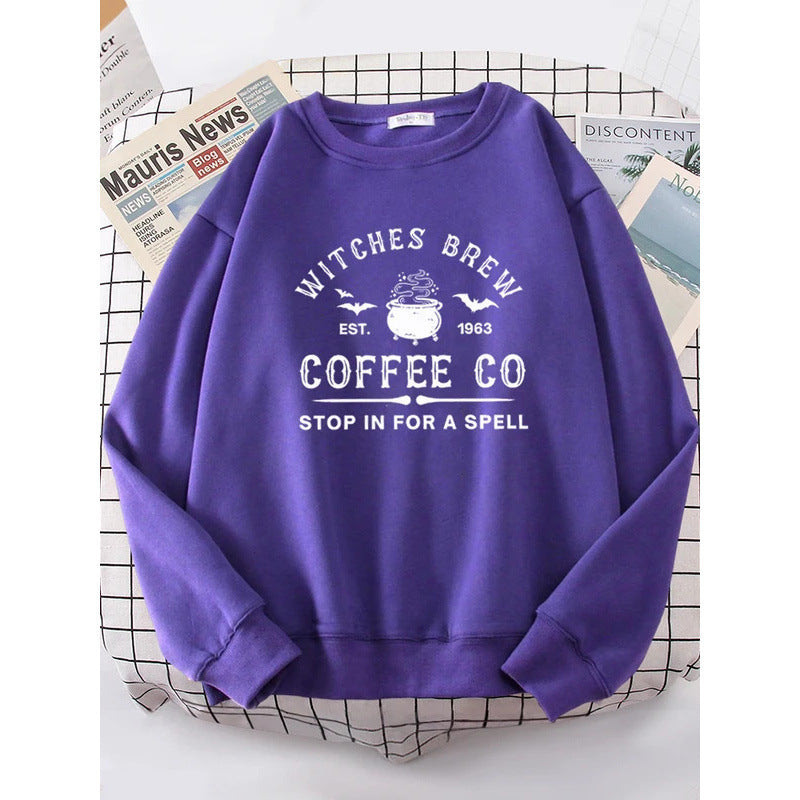 Witches Make Coffee Straight Letter Hoodie Letter Print - The Number 1 Things