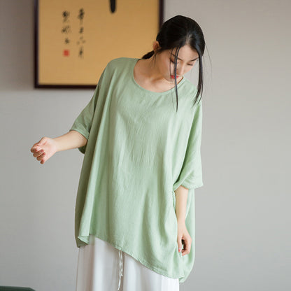 Light Literary Loose Bat Sleeve Women's Sunscreen T-shirt - The Number 1 Things